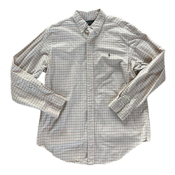 Ralph Lauren Men’s Large Classic Fit Collared Button Up Striped - Picture 1 of 5